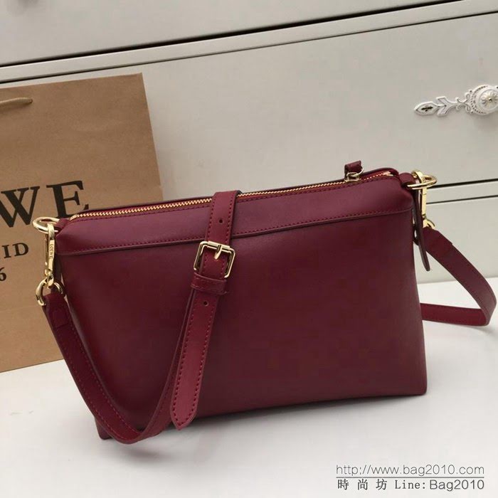LOEWE羅意威 最新走秀款 原版牛皮 水桶包 內配子母小包 可單肩斜挎 9089  jdl1007